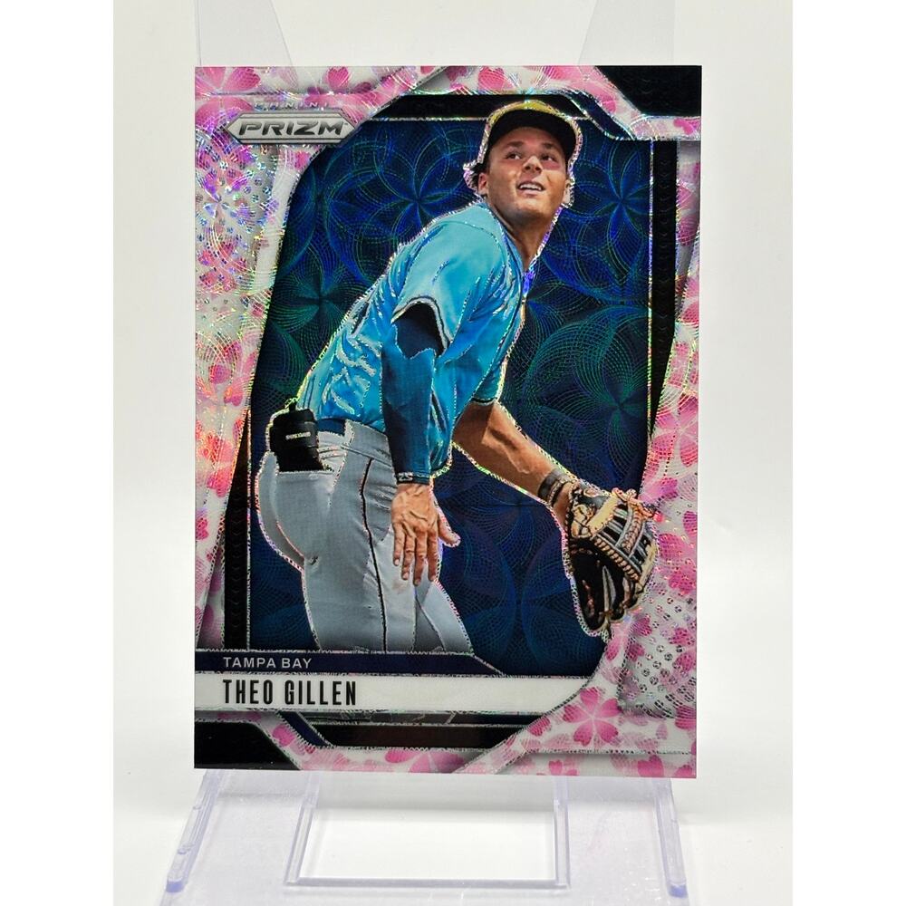 2025 Panini Prizm Theo Gillen Cherry Blossom Prizm Refractor 4/20 SP TB Rays